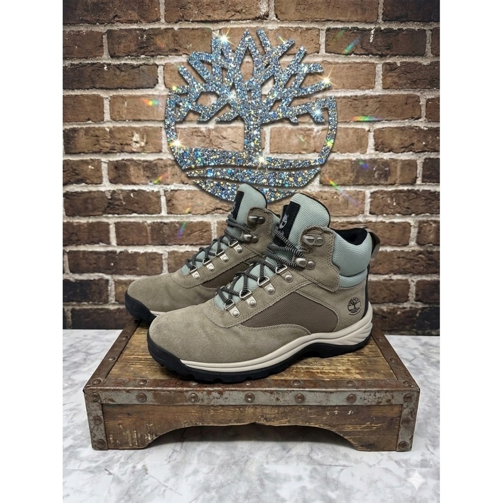 Timberland White Ledge Waterproof Hiking Boots Taupe Gray Women's 8 ortho ReBOTL
